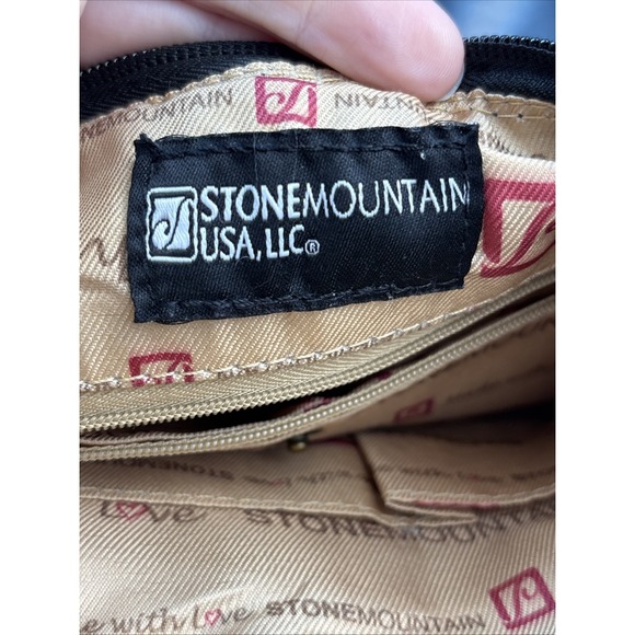 Stone Mountain Floral Faux Leather Crossbody Bag Purse Pink White Black Boho Y2k - Picture 13 of 16